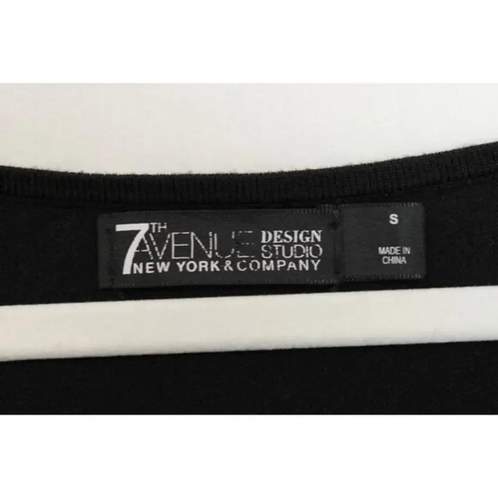 7th Avenue Top Women S Dolman Sleeves Silver Beads‎ Black Soft Sweater